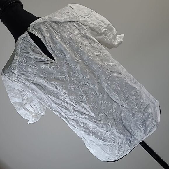 Lucky Brand los Angeles XS 100% cotton top with ruffles - Picture 3 of 9